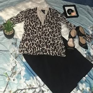 Leopard print cardigan-NWOT